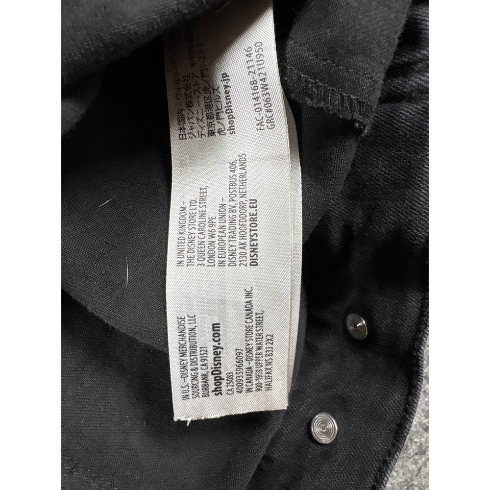 Disney Haunted Mansion Madame Leota Black Denim Jacket Foolish Mortal Mens 1X - Picture 9 of 10